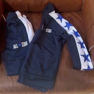 Converse Kids Blue and White Star Jogger Set